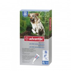 Bayer Advantix для собак весом свыше 25 кг - капли на холку от блох и клещей, упаковка 4 пипетки