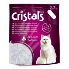 Cristals Frech 7.2 L, 3.2 кг cиликагелевый наполнитель с лавандой для кошачьего туалета