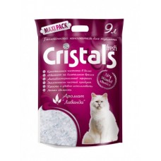 Силикагелевый наполнитель Cristals Frech 9 L, 3.85 кг с лавандой для кошачьего туалета