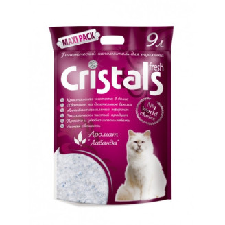 Купить Силикагелевый наполнитель Cristals Frech 9 L, 3.85 кг с лавандой для кошачьего туалета от Kotix — Силикагелевые наполнители | Zooprostir