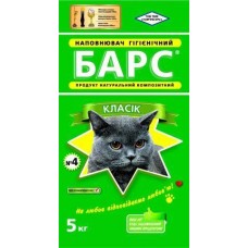 Барс №4 Бентонітовий наповнювач для туалету 5 кг, 0.6-1.6 мм