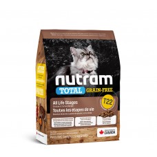 Сухий корм T22 Nutram Total Grain-Free Turkey & Chiken Cat 1.13 кг для дорослих котів зі смаком курки та індички