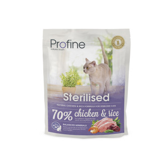 Profine Cat Sterilised корм для взрослых кастрированных котов с курицей 0,3 кг от Profine