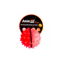 Игрушка AnimAll Fun мяч каштан для собак, 7 см, коралловая