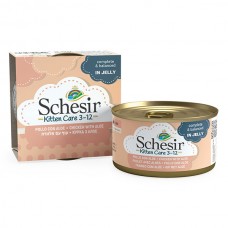 Консервы Schesir Chicken Aloe Kitten для котят от 1 месяцев 85г х 14шт желе курица с алое