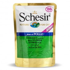 Консерви Schesir Chicken Fillet Kitten для кошенят від 1 місяця 100г х 20шт філе курки в желе