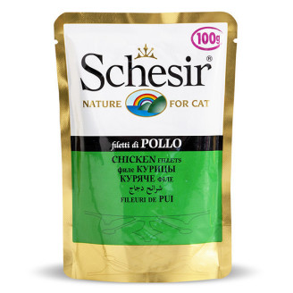 Консерви Schesir Chicken Fillet для котів 100г х 20шт філе курки в желе від Schesir