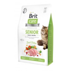 Корм Brit Care Cat GF Senior Weight Control 2 кг для пожилых кошек с избыточным весом
