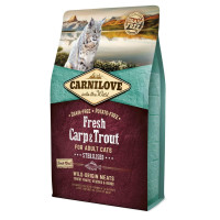 Сухой корм для стерилизованных котов Carnilove Frech Carp & Trout 2 кг (рыба)