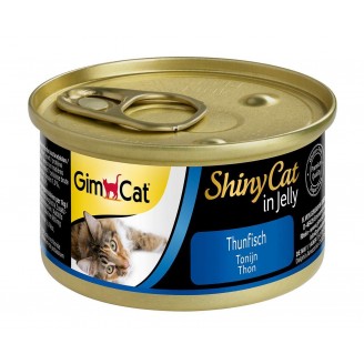 Вологий корм Shiny Cat k 70g тунець для кішок от GimCat