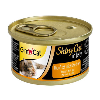 Купить Консервы Gimpet Shiny Cat k 70 г для кошек тунец и курица от GimCat — Gimpet Cat влажный корм | Zooprostir