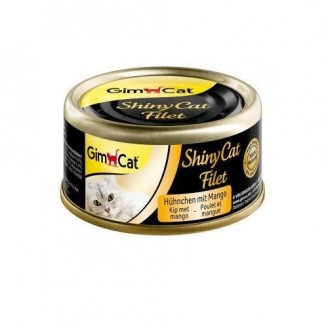 Купить Консерви Shiny Cat Filet k 70 г для кішок курка і манго от GimCat — Gimpet Cat влажный корм | Zooprostir