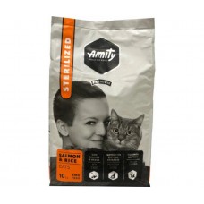 Сухой корм Amity Sterilized Salmon 10 кг для стерилизованных кошек и кастрированных котов, с лососем