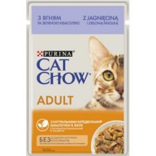 Влажный корм Cat Chow Adult 26шт по 85г для кошек с ягненком и зеленой фасолью