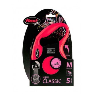 Купить Поводок-рулетка Flexi с лентой New Classic M 5 м / 25 кг Красный от Trixie — Поводки-рулетки для собак | Zooprostir
