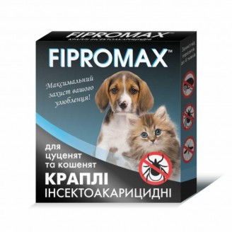 Капли Fipromax для котят и щенков весом 1,5-4 кг,2 пип./уп от