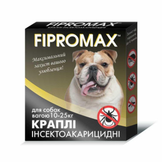 Купить Капли Fipromax для средних собак весом 10-25 кг, 2 пип./уп от — Капли от блох, клещей и гельминтов для собак | Zooprostir