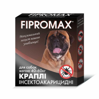 Купить Капли Fipromax для собак велик. весом 40-60 кг, 2 пип./уп. от — Капли от блох, клещей и гельминтов для собак | Zooprostir