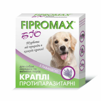 Капли Fipromax БИО для собак средних и крупных пород, 3мл – 2 пип./уп. от