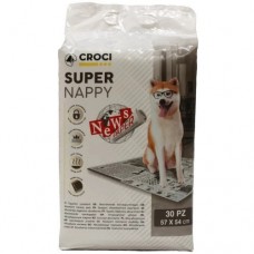 Пеленки Croci Super Nappy для собак принт газета, 57×54 см, 60 шт