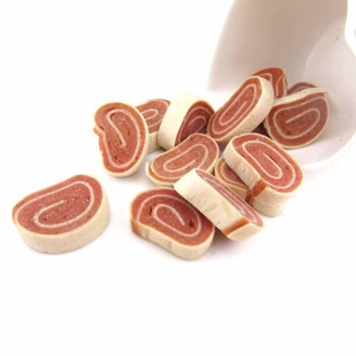 Купить Лакомство "Сельские Вкусности" для собак, роллы с курицей и треской, 500г от Селянські — Сушености для собак | Zooprostir