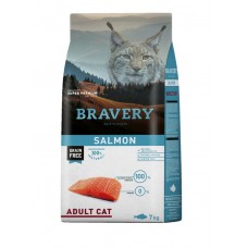 Bravery Salmon Adult Cat 7кг сухой корм для взрослых котов, с лососем