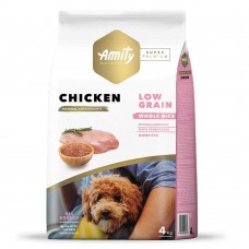 Сухий корм Amity Super Premium Chicken 4 кг для дорослих собак усіх порід, низкозерновий, з куркою