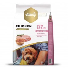 Сухий корм Amity Super Premium Chicken 14 кг для дорослих собак усіх порід, низькозерновий, з куркою