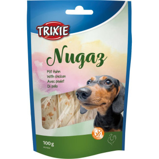 Лакомство Trixie для собак "Nugaz" сыромятная кожа с курицей 100г от Trixie