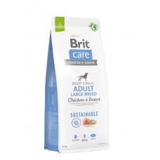 Корм Brit Care Dog Sustainable Adult Large Breed 12 кг для собак больших пород, с курицей и насекомыми