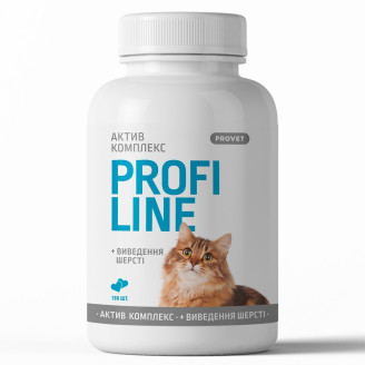 Витамины Provet Profiline для кошек, Актив Комплекс + вывод шерсти, 180 таб. от