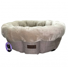 Лежак AnimAll Mary M Beige для собак, бежевый, 60×60×17 см