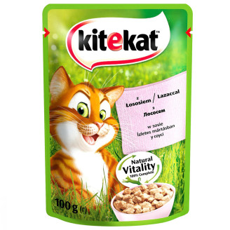 Влажный корм Kitekat для кошек, с лососем в соусе, 28*85г от Kitekat