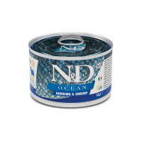 Вологий корм Farmina N&D Grain Free OCEAN HERRING & SHRIMP ADULT MINI для собак дрібних порід з оселедцем, тріскою, тунцем та