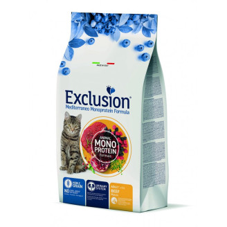 Купити Сухий корм Exclusion Adult Beef для дорослих котів всіх порід, з яловичиною, 1.5 кг від Exclusion — Exclusion корм для котів | Zooprostir