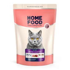 Сухий корм для дорослих кішок індичка та качка Home Food Cat Adult для британських і шотландських порід 1.6 кг