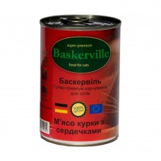 Влажный корм Baskerville для котов, мясо курицы с сердечками, 400 г х 6 шт