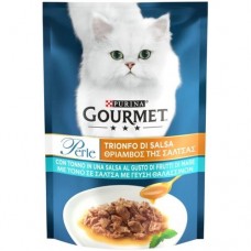 Влажный корм Purina Gourmet Perle Duo для кошек 85 г х 26 шт мини филе в соусе с тунцом
