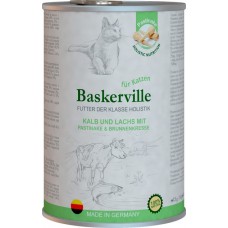Влажный корм Baskerville Holistic Kalb und Lachs для котов, телятина и лосось, 400 г х 6 шт