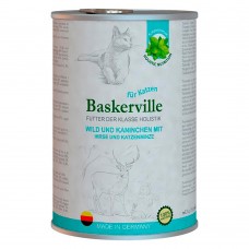 Влажный корм Baskerville для котов, оленина с кроликом и кошачьей мятой, 400 г х 6 шт