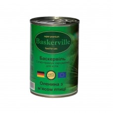 Влажный корм Baskerville для котов, оленина с мясом курицы, 400 г х 6 шт