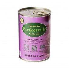 Влажный корм Baskerville для котов, утка и индюк, 400 г х 6 шт
