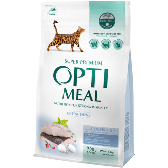 Сухой корм Optimeal для взрослых кошек, с треской, 700 г от Optimeal