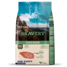 BRAVERY Chicken Mini Puppy, сухой корм для щенков мелких пород, с курицей 600 гр