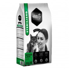 Корм для кошек AMITY Sterilized Chicken, для стерилизованных, с курицей, 600g