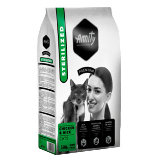 Корм для кошек AMITY Sterilized Chicken, для стерилизованных, с курицей, 600g от Amity
