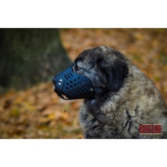 Купити Намордник KARELINE з натуральної шкіри для мастино, кавказької вівчарки розмір ХL від Kareline — Намордники для собак | Zooprostir