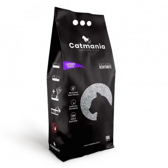 Бентонитовый наполнитель Catmania лаванда+фиолет. гранулы, 10л от