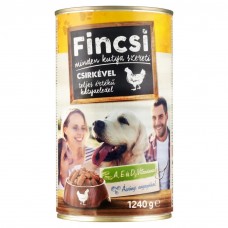 Консервований корм для дорослих собак Fincsi with Beef 1240 г (зі смаком курки)