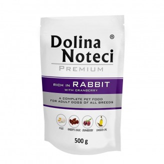 Купити Пауч Dolina Noteci Premium для собак з кроликом і журавлиною, 500 г від Dolina Noteci — Dolina Noteci для собак | Zooprostir